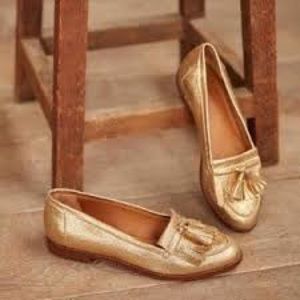 Sezane Gold Lisa Loafers size 39
